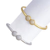 Wholesale Women's Hand Jewelry Simple Style Copper And Titanium Steel Bracelets With Electroplating