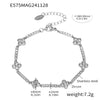 Wholesale Women's Handinlaid Geometric Zircon Stainless Steel Gestational Bracelet Combination Pvd Plated With 18K Gold For Color Protection