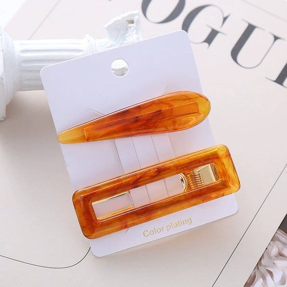 Wholesale Women's Handmade Acetate Duckbill Clip Hair Accessory In Backshaped Drop Design Simple Style