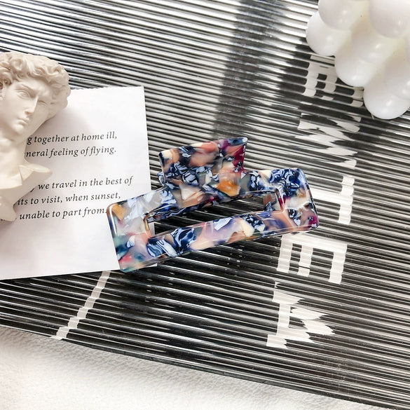 Wholesale Women's Handmade Acetate Sheet Square Hair Grab Clip Elegant Early Spring Hair Accessory