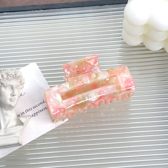Wholesale Women's Handmade Acetate Sheet Square Hair Grab Clip Elegant Early Spring Hair Accessory
