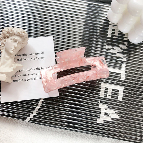 Wholesale Women's Handmade Acetate Sheet Square Hair Grab Clip Elegant Early Spring Hair Accessory