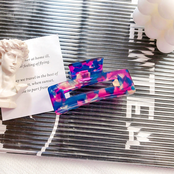 Wholesale Women's Handmade Acetate Sheet Square Hair Grab Clip Elegant Early Spring Hair Accessory