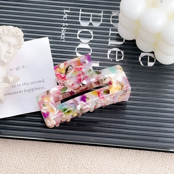 Wholesale Women's Handmade Acetate Sheet Square Hair Grab Clip Elegant Early Spring Hair Accessory