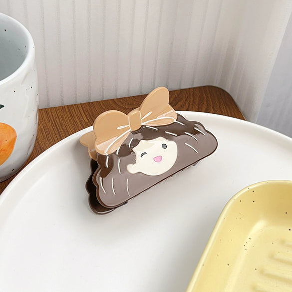 Wholesale Women's Handmade Acetic Acid Cartoon Fruit Food Style Hamburger Hairpin Shark Clip