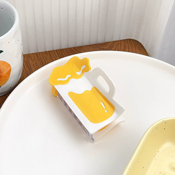 Wholesale Women's Handmade Acetic Acid Cartoon Fruit Food Style Hamburger Hairpin Shark Clip