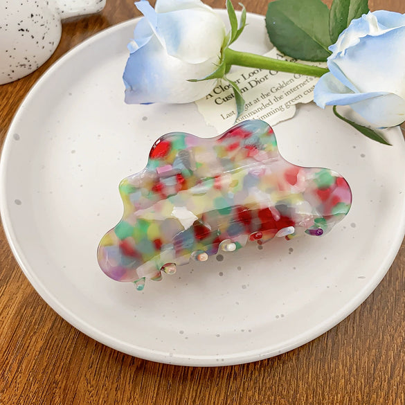 Wholesale Women's Handmade Acetic Acid Cloud Style Shark Hair Clip Hair Accessories