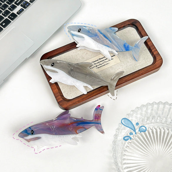 Wholesale Women's Handmade Acetic Acid Hair Accessories Shark Shape Grab Clip