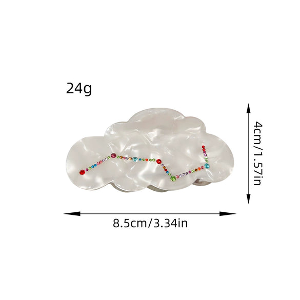Wholesale Women's Handmade Acetic Acid Mermaid Style Star Moon Grab Clip Hair Accessories