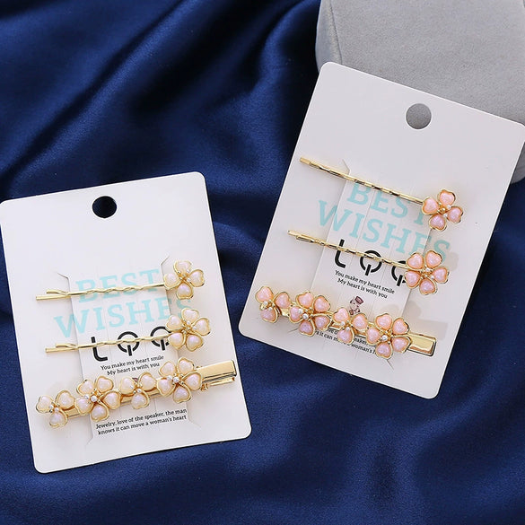 Wholesale Women's Handmade Acetic Acid Minimalist Plants Flowers Hair Clip Hair Accessories