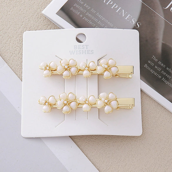 Wholesale Women's Handmade Acetic Acid Minimalist Plants Flowers Hair Clip Hair Accessories