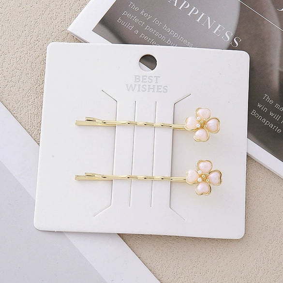Wholesale Women's Handmade Acetic Acid Minimalist Plants Flowers Hair Clip Hair Accessories