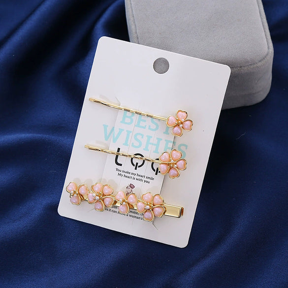 Wholesale Women's Handmade Acetic Acid Minimalist Plants Flowers Hair Clip Hair Accessories