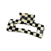 Wholesale Women's Handmade Acetic Acid Plate Shark Hair Grab Clip With Checkerboard Pattern
