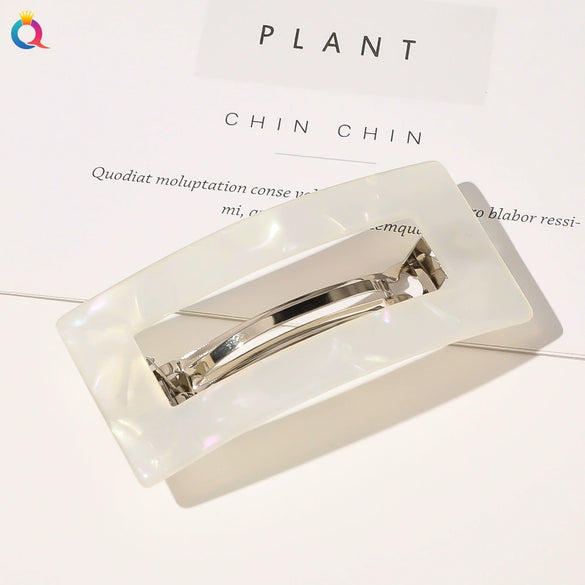 Wholesale Women's Handmade Acetic Acid Plate Square Ponytail Clip
