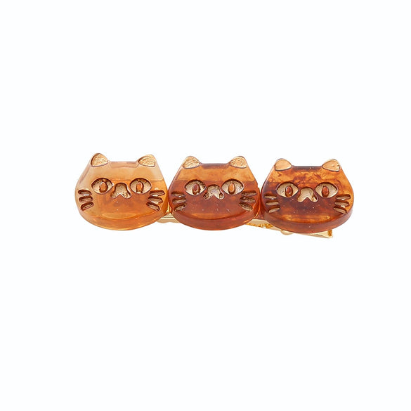 Wholesale Women's Handmade Acrylic Cartoon Cat Hairpin Duckbill Clip Headwear