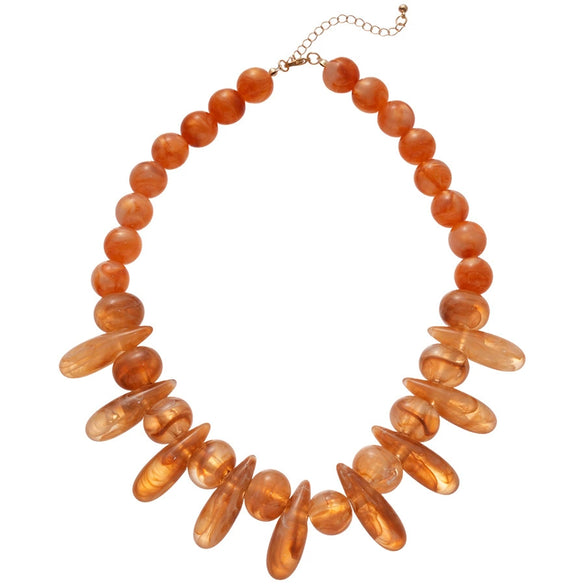 Wholesale Women's Handmade Acrylic Geometric Clavicle Chain Ethnic Style Necklace