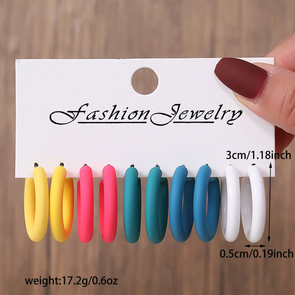 Wholesale Women's Handmade Acrylic Geometric Cshaped Earrings
