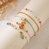 Wholesale Women's Handmade Alloy Starfish Shell Beaded Bracelet Set With Geometric And Animal Zodiac Patterns