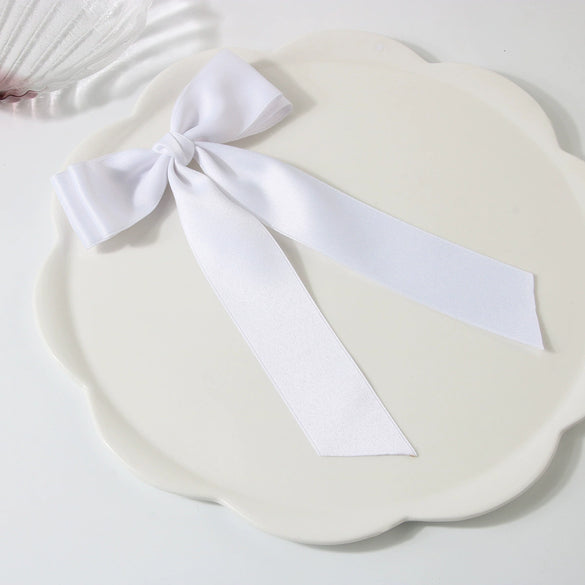 Wholesale Women's Handmade Cloth Doublelayer Bow Duckbill Clip Hair Accessory