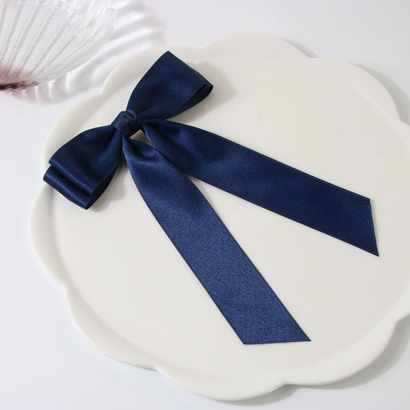 Wholesale Women's Handmade Cloth Doublelayer Bow Duckbill Clip Hair Accessory