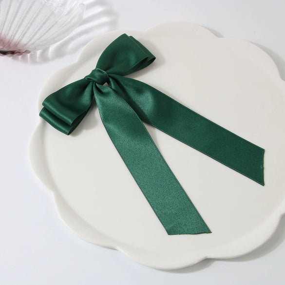 Wholesale Women's Handmade Cloth Doublelayer Bow Duckbill Clip Hair Accessory