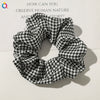Wholesale Women's Handmade Cloth Hair Ring With Floral Plaid Pattern In Pastoral Style
