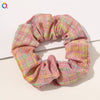 Wholesale Women's Handmade Cloth Hair Ring With Floral Plaid Pattern In Pastoral Style