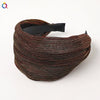 Wholesale Women's Handmade Cloth Widebrimmed Toothed Solid Color Hair Band Hair Accessories