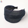 Wholesale Women's Handmade Cloth Widebrimmed Toothed Solid Color Hair Band Hair Accessories