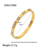 Wholesale Women's Handmade Diamond Buckle Stackable Bracelet In Stainless Steel