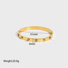 Wholesale Women's Handmade Diamond Buckle Stackable Bracelet In Stainless Steel
