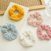 Wholesale Women's Handmade Fabric Teddy Velvet Elastic Hair Ring Headdress In Colorful Large Intestine Shape