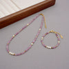 Wholesale Women's Handmade Geometric Artificial Crystal And Freshwater Pearl Clavicle Necklace