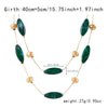 Wholesale Women's Handmade Geometric Marble Resin And Alloy Beaded Doublelayer Necklace