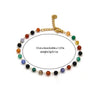 Wholesale Women's Handmade Geometric Stainless Steel Crystal Beaded Bracelet Jewelry