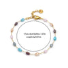 Wholesale Women's Handmade Geometric Stainless Steel Crystal Beaded Bracelet Jewelry