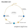 Wholesale Women's Handmade Geometric Stainless Steel Rubber Bead Clavicle Necklace With 18K Real Gold Texture Plating