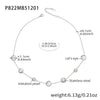 Wholesale Women's Handmade Geometric Stainless Steel Rubber Bead Clavicle Necklace With 18K Real Gold Texture Plating
