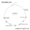 Wholesale Women's Handmade Geometric Stainless Steel Rubber Bead Clavicle Necklace With 18K Real Gold Texture Plating