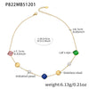 Wholesale Women's Handmade Geometric Stainless Steel Rubber Bead Clavicle Necklace With 18K Real Gold Texture Plating