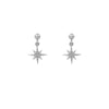 Wholesale Women's Handmade Geometric Star And Moon Earrings Copper Plated With Real Gold And Micro Inlaid Zircon