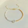 Wholesale Women's Handmade Glass Glaze Letter Geometric Beaded Bracelet
