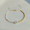 Wholesale Women's Handmade Glass Glaze Letter Geometric Beaded Bracelet