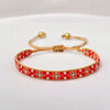 Wholesale Women's Handmade Glass Glazed Geometric Pattern Bracelet