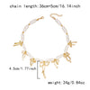 Wholesale Women's Handmade Imitation Pearl And Alloy Splicing Bow Necklace Choker In Casual Style