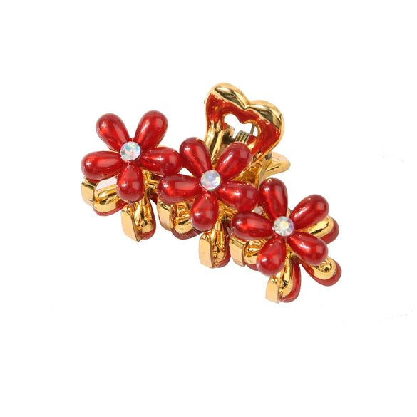Wholesale Women's Handmade Imitation Pearl Plant Flower Hair Claw Hair Accessories