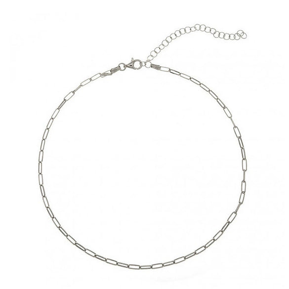 Wholesale Women's Handmade Ins Style Simple Elegant Geometric Ushaped 925 Sterling Silver Snake Bone Chain Necklace With Electroplating