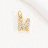 Wholesale Women's Handmade Jewelry Copper Letter Pendant Necklace With Micropaved Zircon