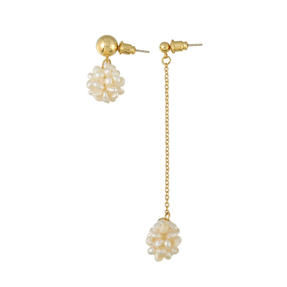 Wholesale Women's Handmade Light Luxury Geometric Pearl Earrings